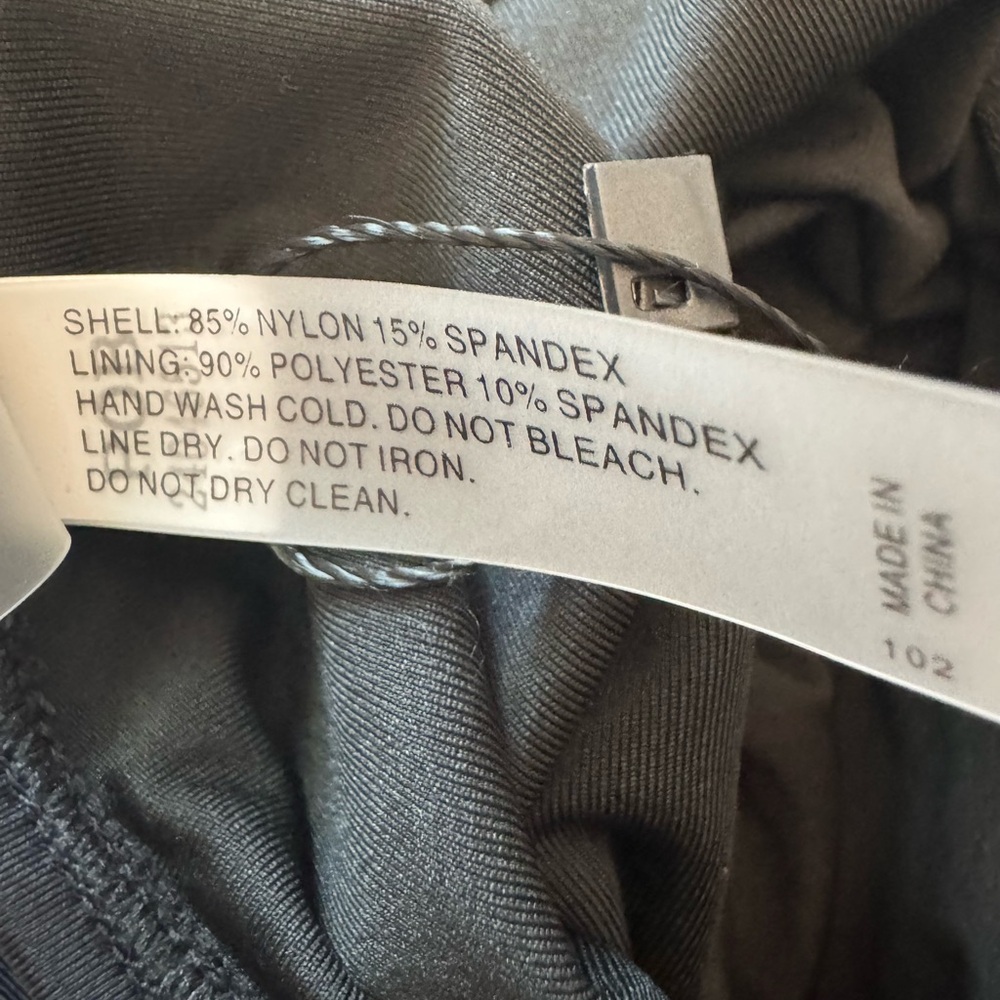 NWT Holipick Asymmetrical One Shoulder Ruched Black Swimsuit Brand New Sz Medium - Picture 7 of 9
